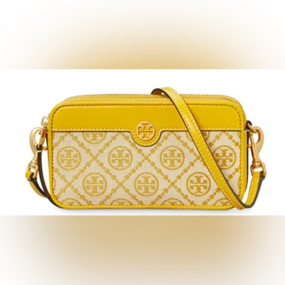 Tory Burch T Monogram Mini Jacquard Crossbody with dust bag. - Picture 7 of 8